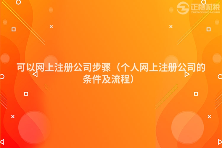 可以网上注册公司步骤(个人网上注册公司的条件及流程)